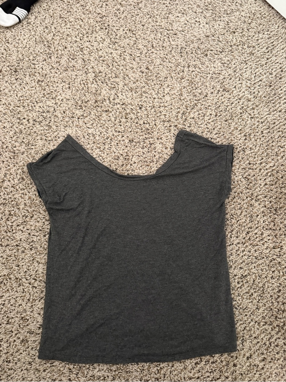 Pure Barre Charcoal Wide Scoop Short Sleeve Tee⭐️ Used - like new ⭐️
